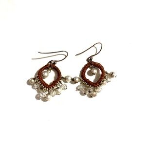 J. Crew Brown and Silver Bohemian Earrings